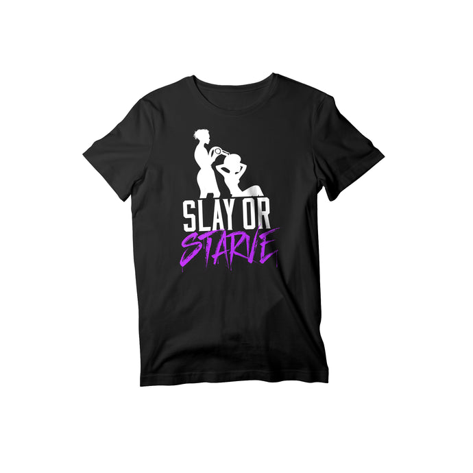 Slay or Starve T-Shirt - Black-ALT