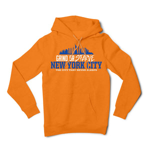 "New York City" Orange Hoodie - Grind or Starve